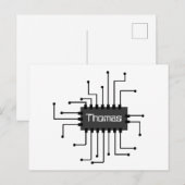 Aangepast IC-chipAfbeelding computer Briefkaart (Voorkant / Achterkant)