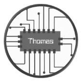 Aangepast IC-chipAfbeelding computer Hockey Puck (Voorkant)