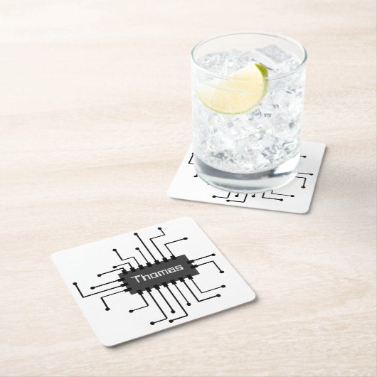 Aangepast IC-chipAfbeelding computer Kartonnen Onderzetters (Insitu)