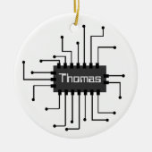 Aangepast IC-chipAfbeelding computer Keramisch Ornament (Voorkant)