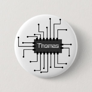 Aangepast IC-chipAfbeelding computer Ronde Button 5,7 Cm