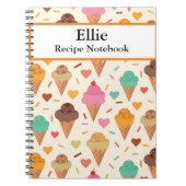 Aangepast Ice Cream Cone-patroon Ontvang Notitieboek (Voorkant)