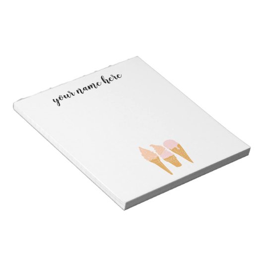 Aangepast Ice Cream-Notitieblok Notitieblok (Schuin)