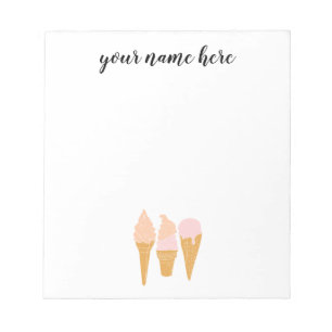 Aangepast Ice Cream-Notitieblok Notitieblok