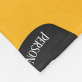 Aangepast Ice Hockey Puck Name Initiaal Monogram Fleece Deken (Hoek)