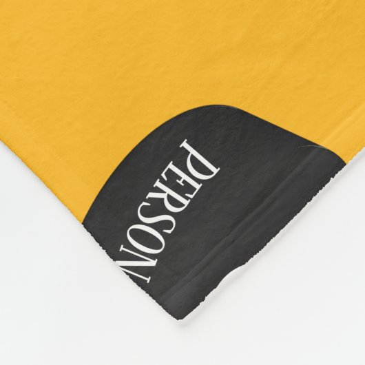 Aangepast Ice Hockey Puck Name Initiaal Monogram Fleece Deken (Hoek)