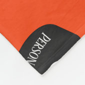 Aangepast Ice Hockey Puck Name Initiaal Monogram Fleece Deken (Hoek)