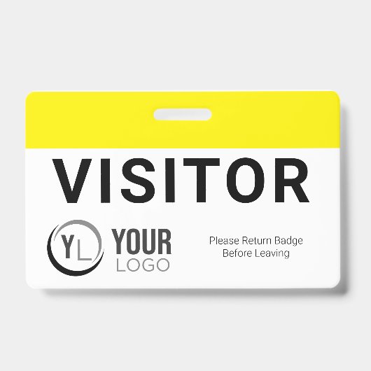 Aangepast identiteitsbewijs bezoeker badge (Voorzijde)