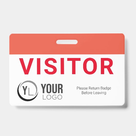 Aangepast identiteitsbewijs bezoeker badge (Front)
