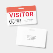 Aangepast identiteitsbewijs bezoeker badge (Front & Back)