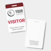 Aangepast identiteitsbewijs bezoeker badge (Front & Back)