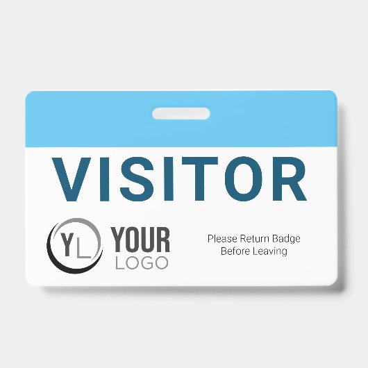 Aangepast identiteitsbewijs bezoeker badge (Front)