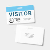 Aangepast identiteitsbewijs bezoeker badge (Front & Back)