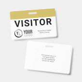 Aangepast identiteitsbewijs bezoeker badge (Front & Back)