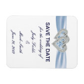 Aangepast ijsblauw hart slaat de magneet van de da (Horizontaal)