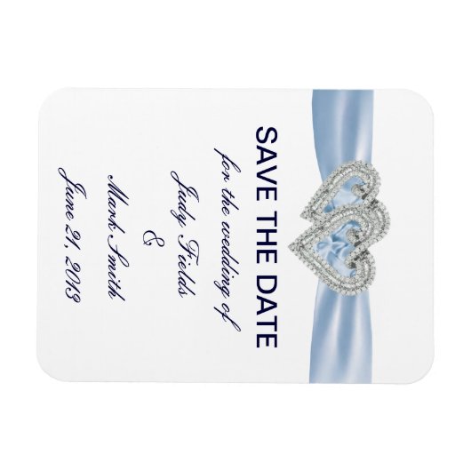 Aangepast ijsblauw hart slaat de magneet van de da (Horizontaal)