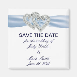 Aangepast ijsblauw hart slaat de magneet van de da