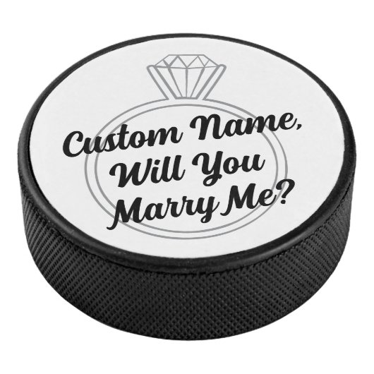 Aangepast ijshockeypuck huwelijksaanzoek geschenk hockey puck (3/4)
