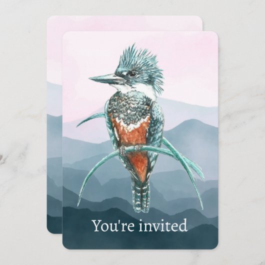 Aangepast Ijsvogel Feest Event Viering Kaart (Voorkant / Achterkant)