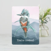 Aangepast Ijsvogel Feest Event Viering Kaart (Staand voorkant)