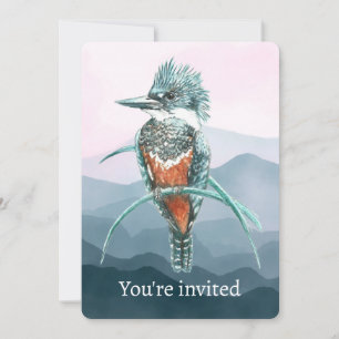 Aangepast Ijsvogel Feest Event Viering Kaart