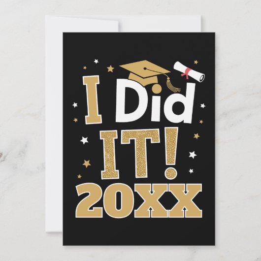 Aangepast Ik Heb Het Gedaan Goud Afstuderen Afgest Kaart (Voorkant)