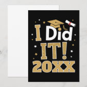 Aangepast Ik Heb Het Gedaan Goud Afstuderen Afgest Kaart (Voorkant / Achterkant)