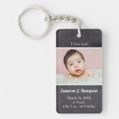 Aangepast, ik hou van je baby Foto's Sleutelhanger (Voorkant)