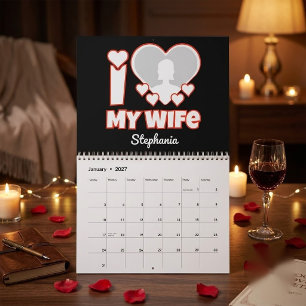 Aangepast Ik Hou Van Mijn Vrouw – Voeg Naam & Foto Kalender