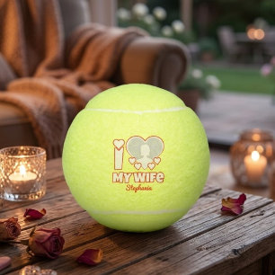 Aangepast Ik Hou Van Mijn Vrouw – Voeg Naam & Foto Tennisballen