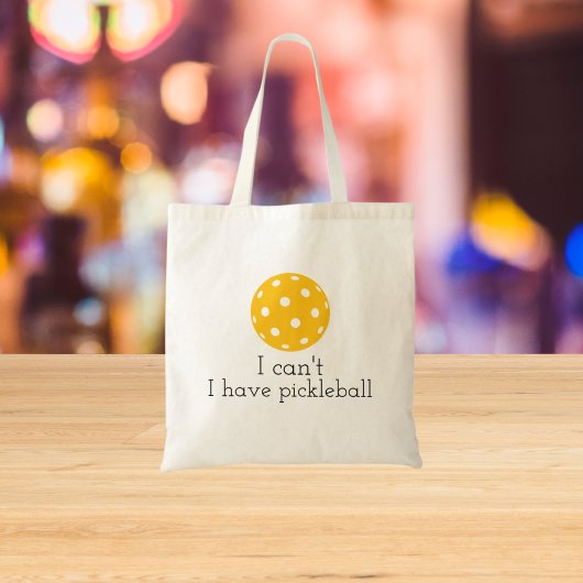 Aangepast Ik kan niet Ik heb pickleball spelers en Tote Bag