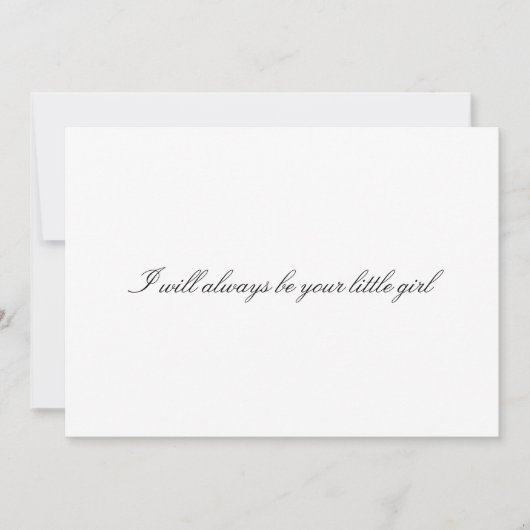 Aangepast "Ik zal altijd je kleine meisje zijn" (Voorkant)