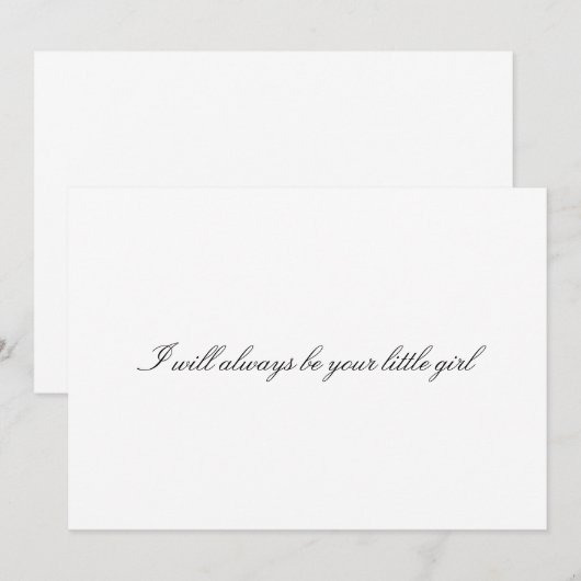 Aangepast "Ik zal altijd je kleine meisje zijn" (Voorkant / Achterkant)