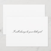 Aangepast "Ik zal altijd jouw kleine meisje zijn" (Voorkant / Achterkant)