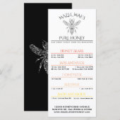 Aangepast Imkerhoningmenu Menu (Voorkant / Achterkant)
