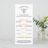 Aangepast Imkerhoningmenu Menu (Staand voorkant)