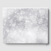 Aangepast in geheugen Silver Blue Photo Memorial Gastenboek (Achterkant)