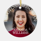 Aangepast in het geheugen Geheugenfoto Memorial Keramisch Ornament (Voorkant)