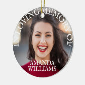 Aangepast in het geheugen Geheugenfoto Memorial Keramisch Ornament (Links)