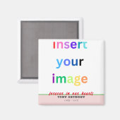 Aangepast in liefdevol geheugen Eenvoudig fotomonu Magneet (Voorkant / Achterkant)