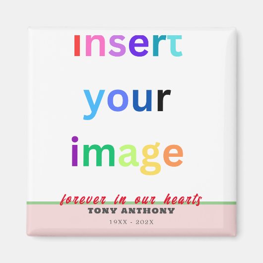 Aangepast in liefdevol geheugen Eenvoudig fotomonu Magneet (Voorkant)