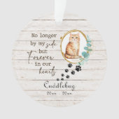 Aangepast in Loving Memories Pet Cat Photo Memoria Ornament (voorkant)
