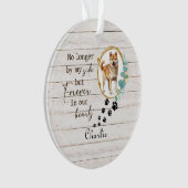 Aangepast in Loving Memories Pet Dog Photo Memoria Ornament (voorkant)