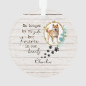 Aangepast in Loving Memories Pet Dog Photo Memoria Ornament (achterkant)