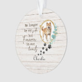 Aangepast in Loving Memories Pet Dog Photo Memoria Ornament (voorkant)