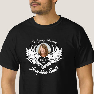Aangepast in Loving Memory Angel Wings Photo Shirt