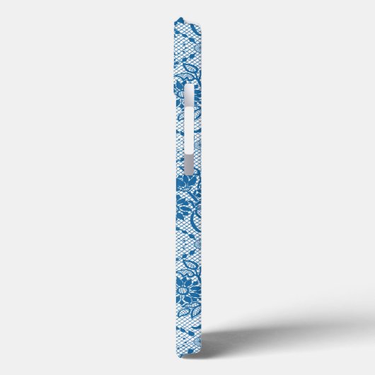 Aangepast indigoblauw bloemenpatroon Case-Mate iPhone case (Achterkant / Links)