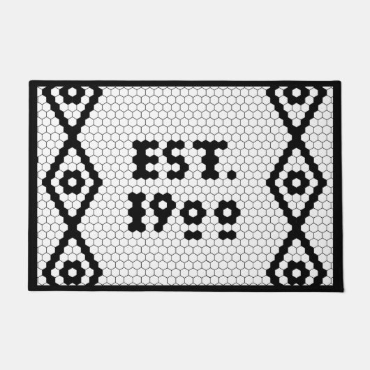 Aangepast ingesteld 1900 hex-bestand deurmat (Voorkant)