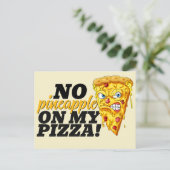 Aangepast ingrediënt Angry Pizza Briefkaart (Staand voorkant)