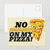 Aangepast ingrediënt Angry Pizza Briefkaart (Voorkant / Achterkant)